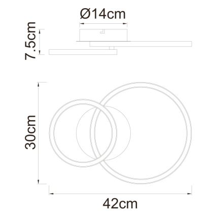 Globo - LED Lestenec LED/18W/230V