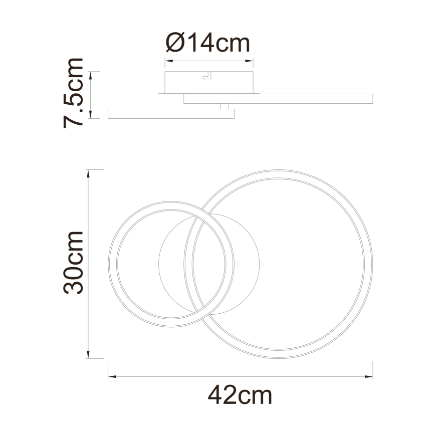 Globo - LED Lestenec LED/18W/230V