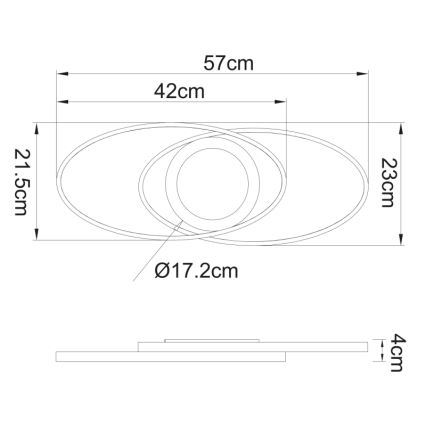 Globo - LED Stropna svetilka LED/24W/230V