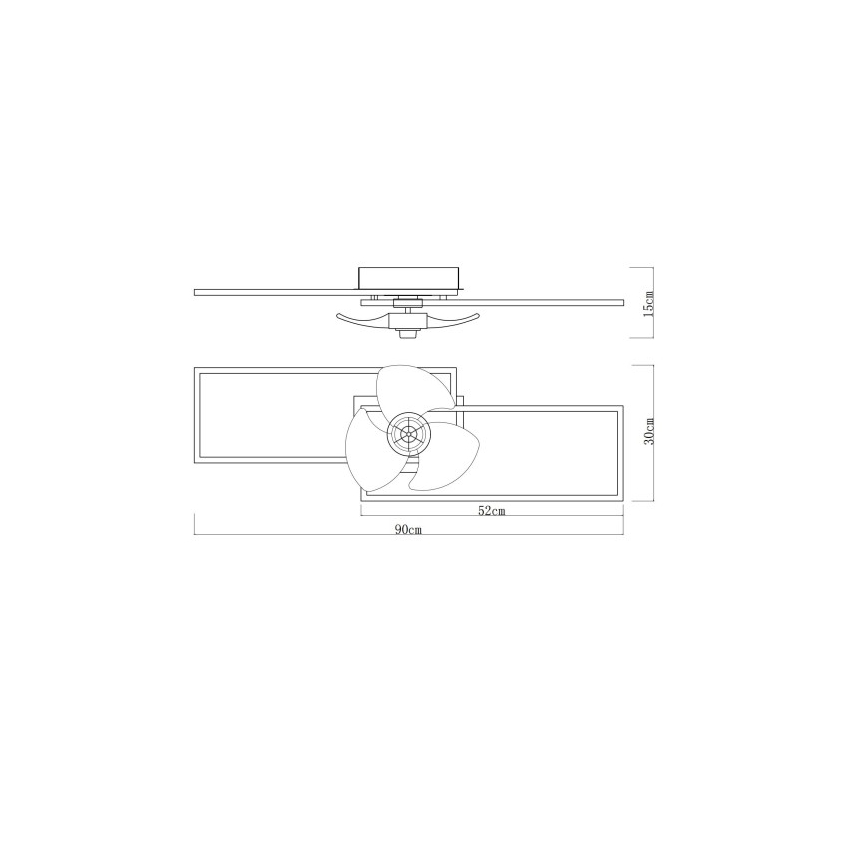 Globo - LED zatemnljivo stropno svetilo z ventilatorjem LED/38W/230V 3000-6500K + daljinsko upravljanje