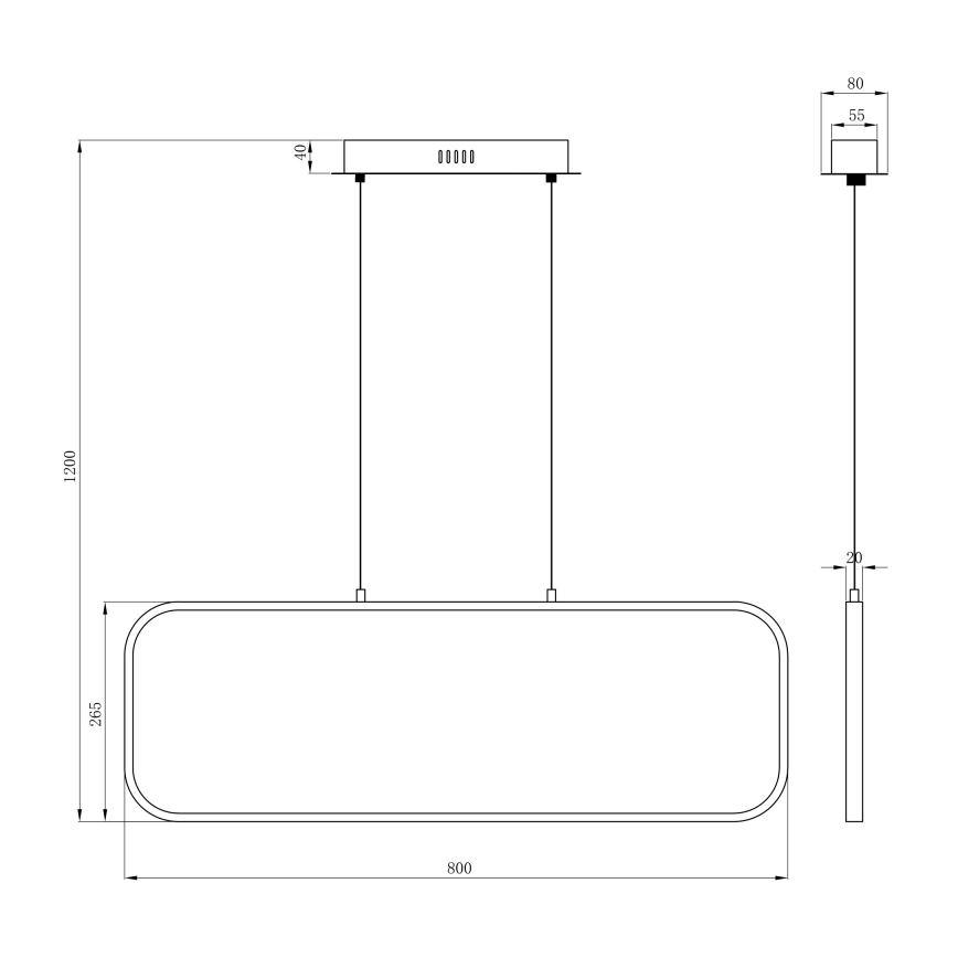 Globo - LED Lestenec na vrvici LED/24W/230V