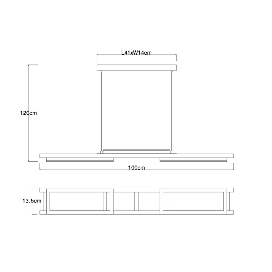 Globo - LED Lestenec na vrvici LED/30W/230V