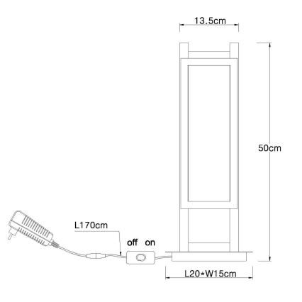 Globo - LED Namizna svetilka LED/20W/230V