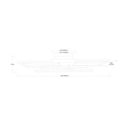 Globo - LED Stropna svetilka LED/24W/230V 3000K 20x80 cm