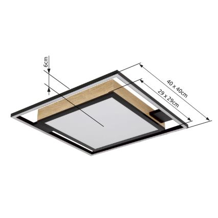Globo - LED Zatemnitvena stropna svetilka LED/40W/230V 2700-6500K + Daljinski upravljalnik