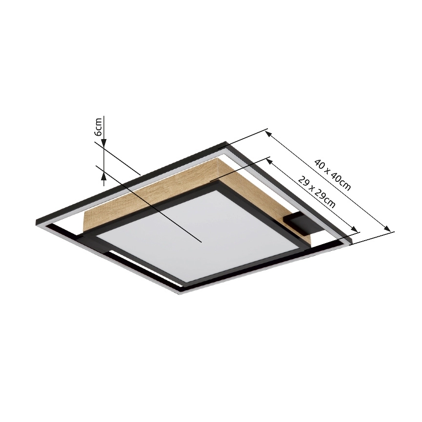Globo - LED Zatemnitvena stropna svetilka LED/40W/230V 2700-6500K + Daljinski upravljalnik