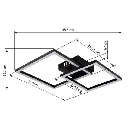 Globo - LED Stropna svetilka LED/20W/230V 3000K