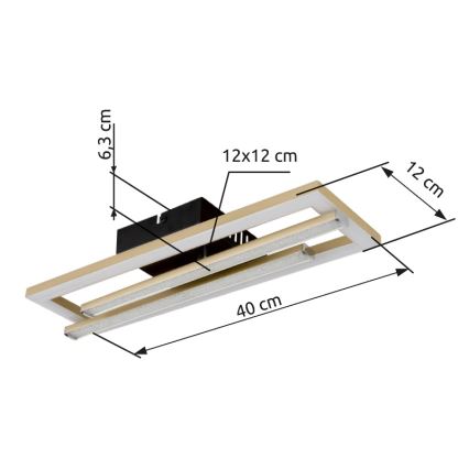 Globo - LED Stropna svetilka LED/24W/230V 4000K zlata