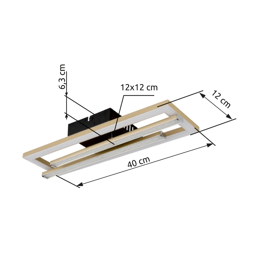 Globo - LED Stropna svetilka LED/24W/230V 4000K zlata