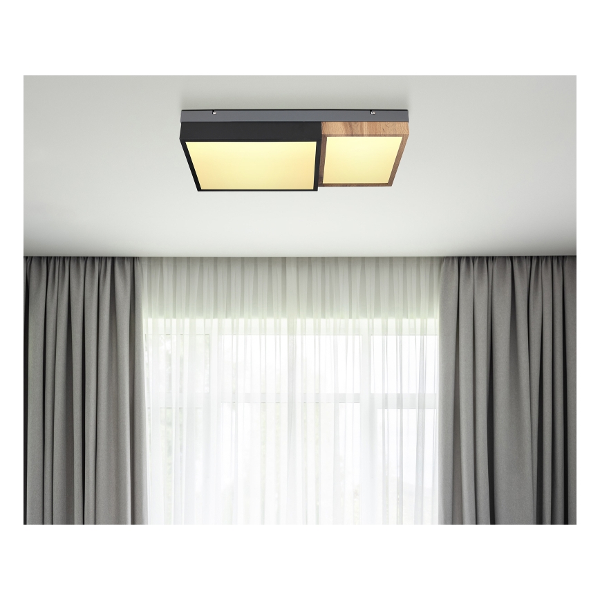 Globo 67286-30 - stropno LED svetilo GUNDI LED/30W/230V 35x65 cm rjava/črna