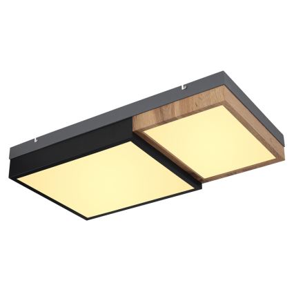 Globo 67286-30 - stropno LED svetilo GUNDI LED/30W/230V 35x65 cm rjava/črna