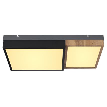 Globo 67286-30 - stropno LED svetilo GUNDI LED/30W/230V 35x65 cm rjava/črna