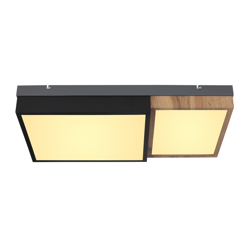 Globo 67286-30 - stropno LED svetilo GUNDI LED/30W/230V 35x65 cm rjava/črna