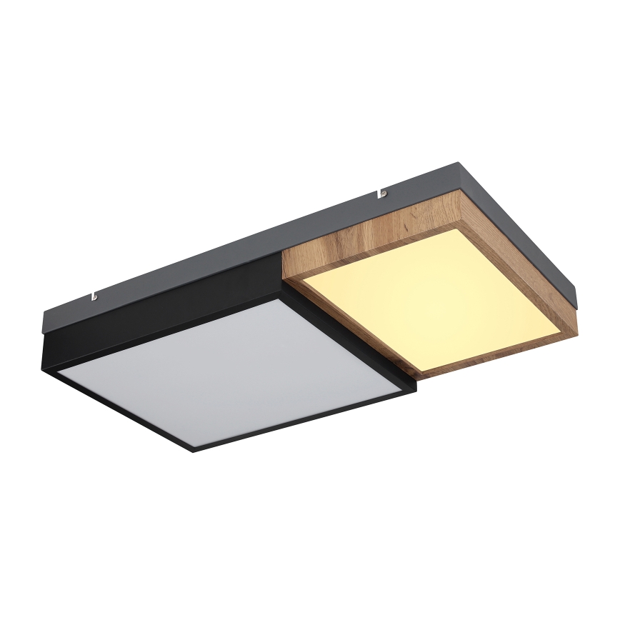 Globo 67286-30 - stropno LED svetilo GUNDI LED/30W/230V 35x65 cm rjava/črna