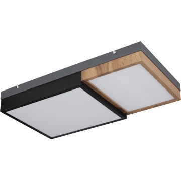 Globo 67286-30 - stropno LED svetilo GUNDI LED/30W/230V 35x65 cm rjava/črna