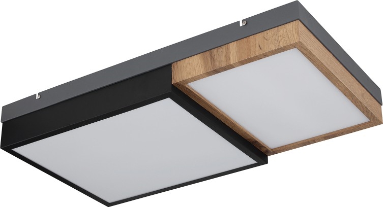 Globo 67286-30 - stropno LED svetilo GUNDI LED/30W/230V 35x65 cm rjava/črna