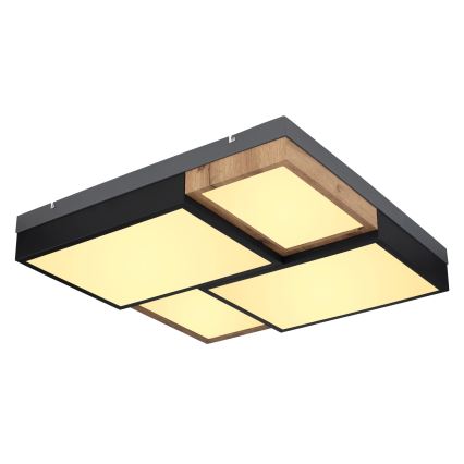 Globo 67286-50 - stropna LED svetilka GUNDI LED/50 W/230 V 60x60 cm rjava/črna