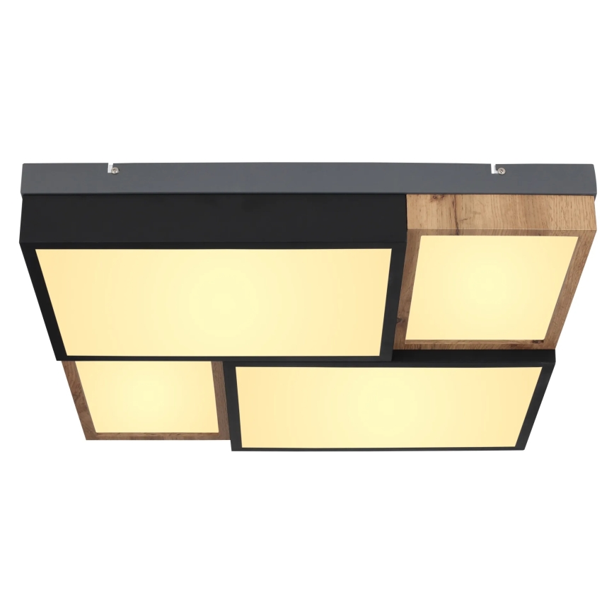 Globo 67286-50 - stropna LED svetilka GUNDI LED/50 W/230 V 60x60 cm rjava/črna