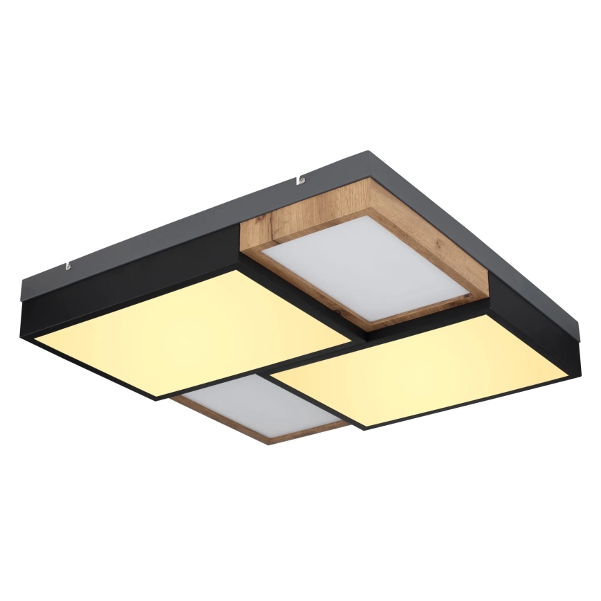 Globo 67286-50 - stropna LED svetilka GUNDI LED/50 W/230 V 60x60 cm rjava/črna