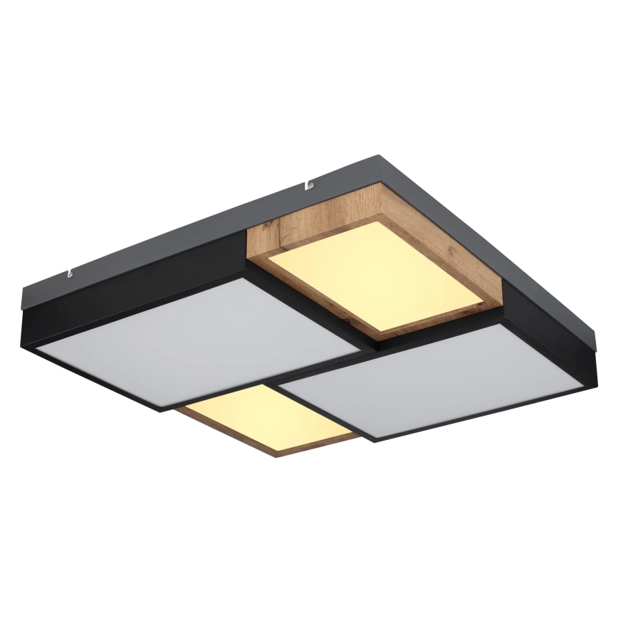 Globo 67286-50 - stropna LED svetilka GUNDI LED/50 W/230 V 60x60 cm rjava/črna