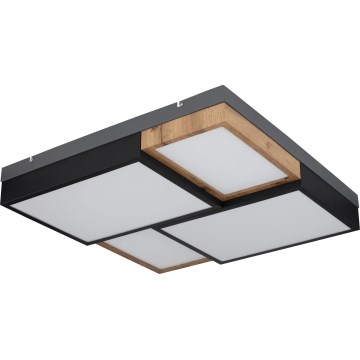 Globo 67286-50 - stropna LED svetilka GUNDI LED/50 W/230 V 60x60 cm rjava/črna