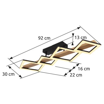 Globo - LED Stropna svetilka LED/35W/230V 3000K rjava