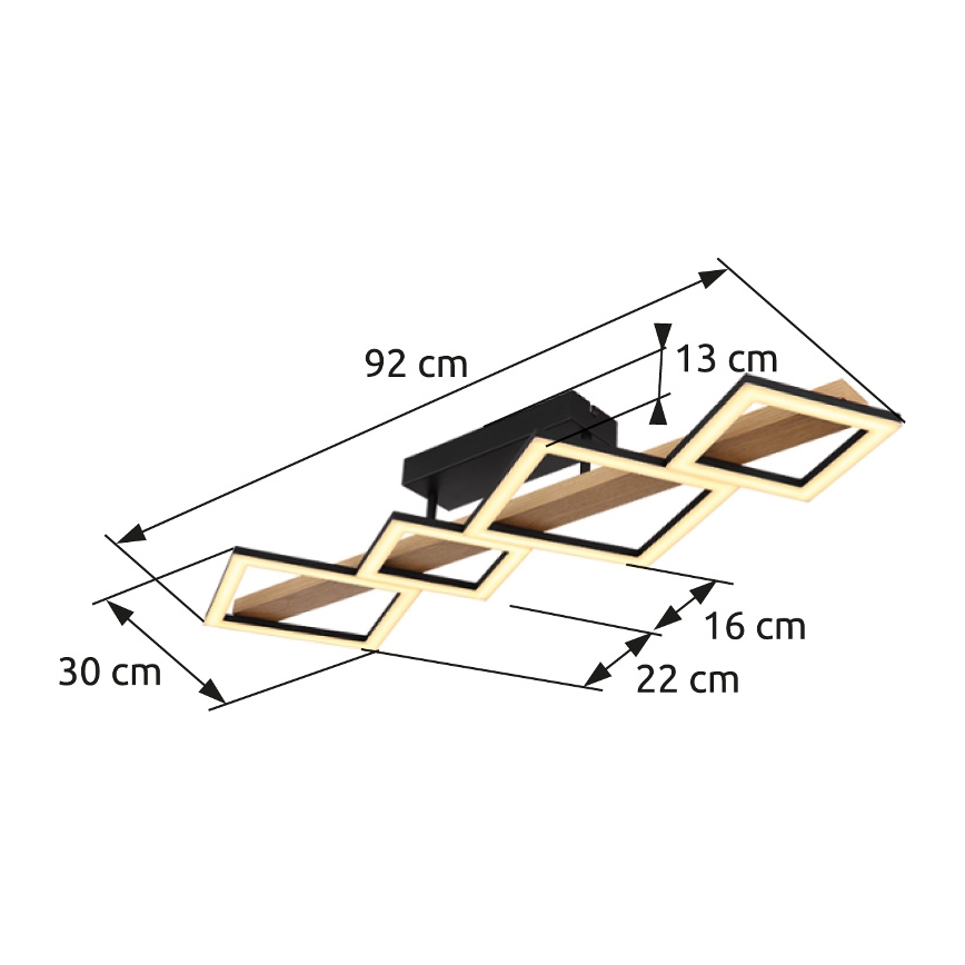 Globo - LED Stropna svetilka LED/35W/230V 3000K rjava