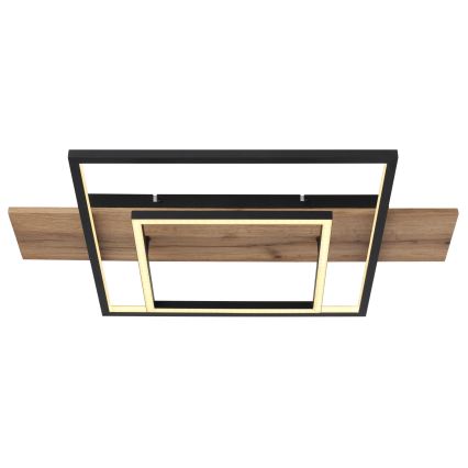 Globo 67289D - zatemnjiva LED stropna svetilka VANNI LED/24W/230V 40x60 cm rjava/črna