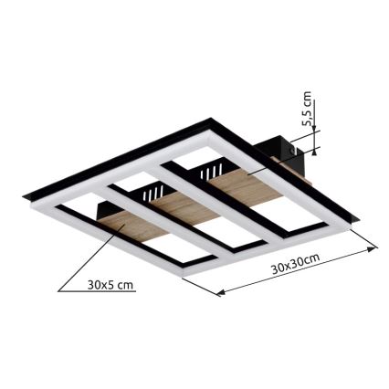 Globo - LED Stropna svetilka LED/18W/230V 3000K 30x30 cm