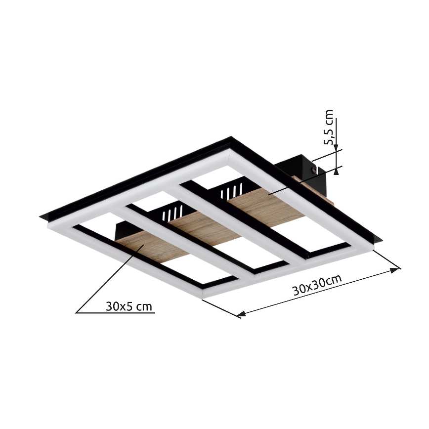 Globo - LED Stropna svetilka LED/18W/230V 3000K 30x30 cm