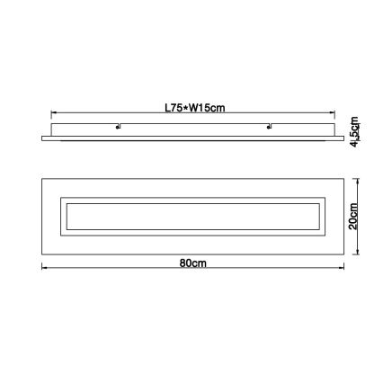 Globo - LED Stropna svetilka LED/24W/230V