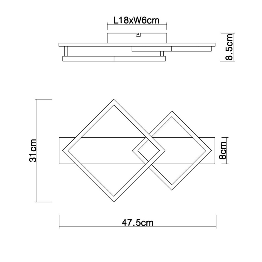 Globo - LED Stropna svetilka LED/18W/230V