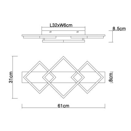 Globo - LED Stropna svetilka LED/24W/230V