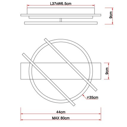 Globo - LED Stropna svetilka LED/32W/230V