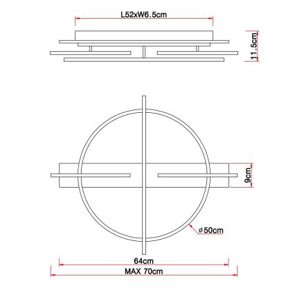 Globo - LED Stropna svetilka LED/44W/230V