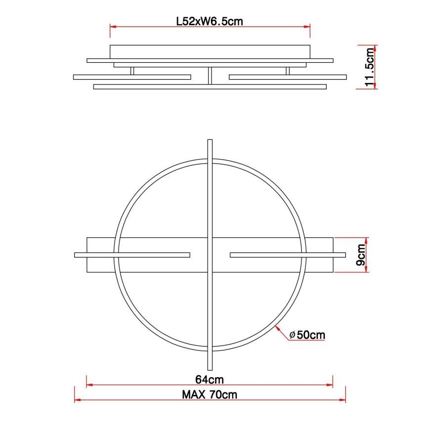 Globo - LED Stropna svetilka LED/44W/230V