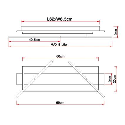 Globo - LED Stropna svetilka LED/32W/230V