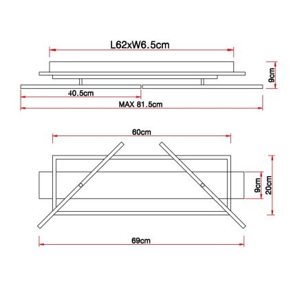 Globo - LED Stropna svetilka LED/32W/230V