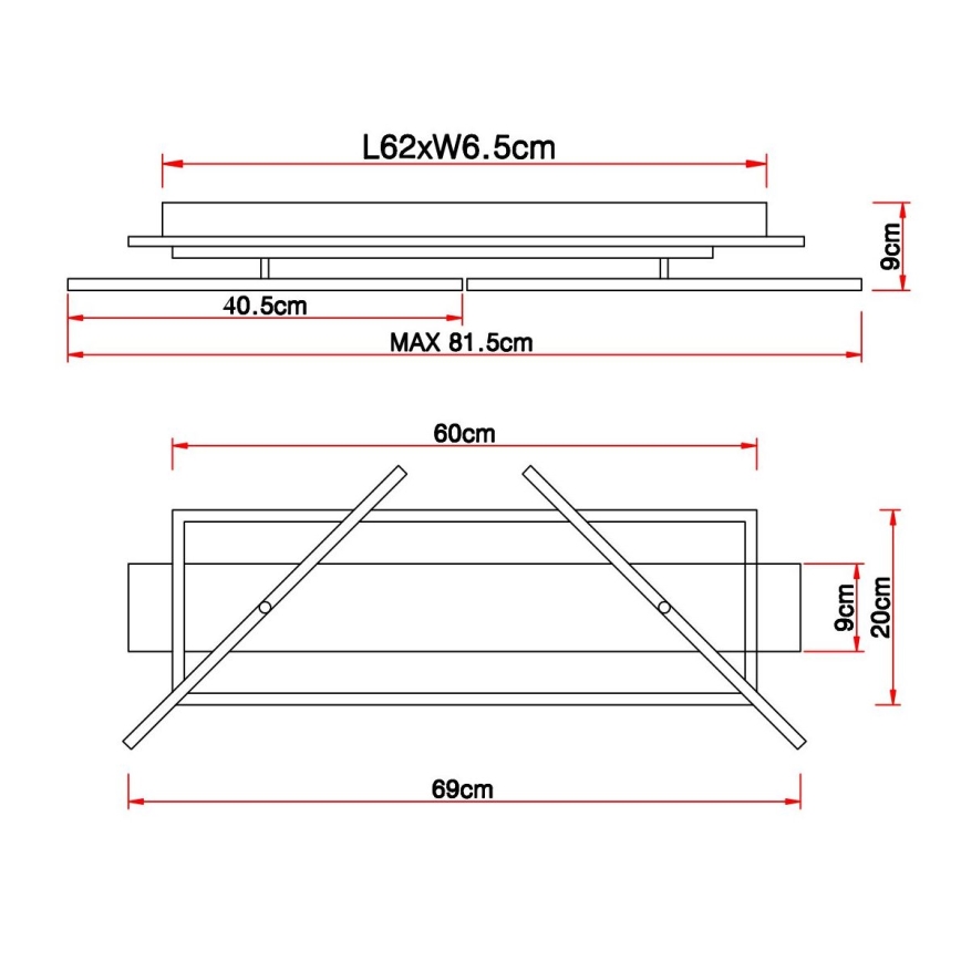 Globo - LED Stropna svetilka LED/32W/230V