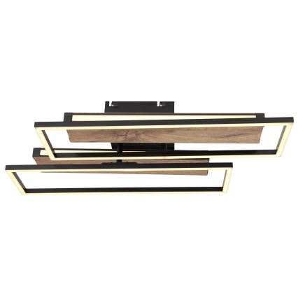 Globo 67299D1 - LED stropna svetilka COLLI LED/48W/230V 52x60 cm rjava/črna