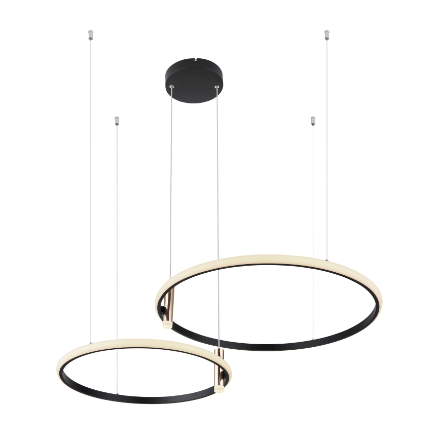 Globo - LED Zatemnitveni lestenec na vrvici LED/55W/230V 2700-6000K črna + Daljinski upravljalnik