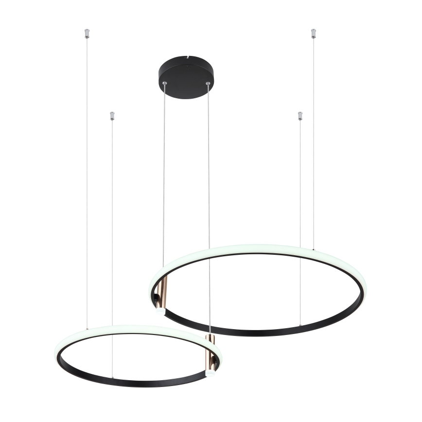 Globo - LED Zatemnitveni lestenec na vrvici LED/55W/230V 2700-6000K črna + Daljinski upravljalnik
