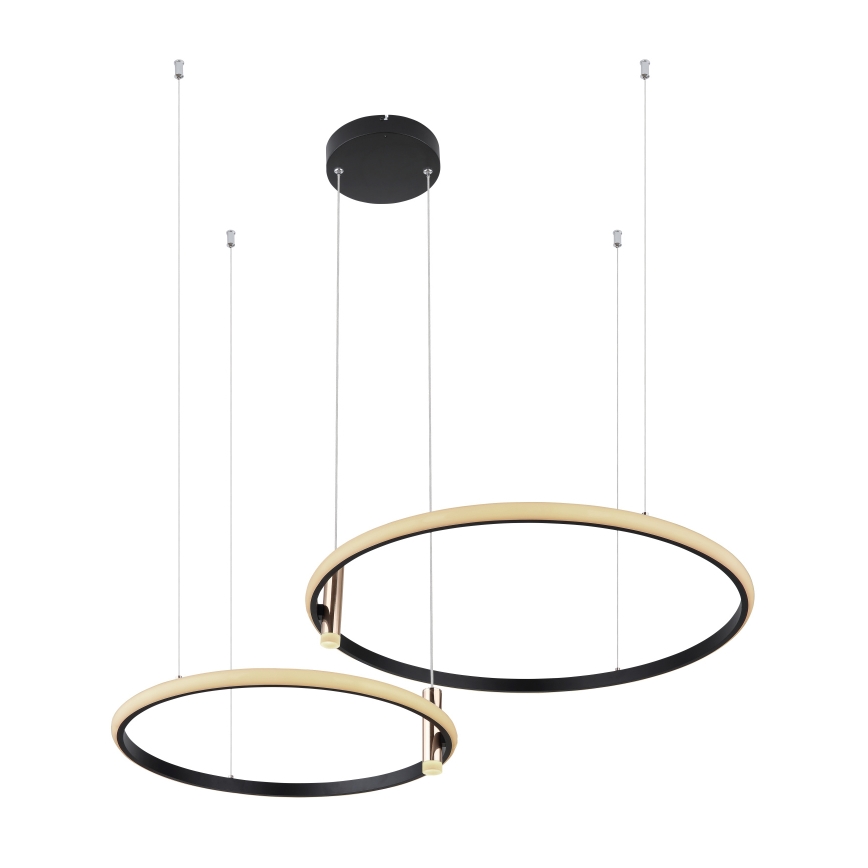 Globo - LED Zatemnitveni lestenec na vrvici LED/55W/230V 2700-6000K črna + Daljinski upravljalnik