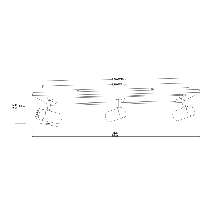 Globo - LED Reflektor LED/24W/230V + 3xGU10/5W