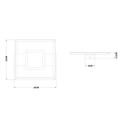Globo - LED stropna svetilka LED/18W/230V 3000K 35x33 cm