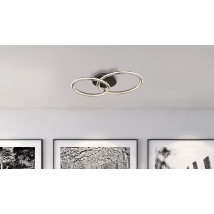 Globo - Zatemnljiva LED stropna svetilka LED/50W/230V 2700-6000K 50x75 cm + daljinski upravljalnik