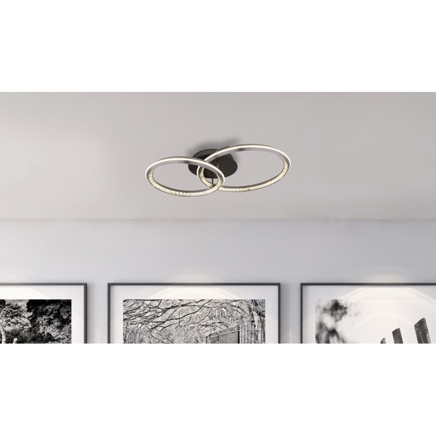 Globo - Zatemnljiva LED stropna svetilka LED/50W/230V 2700-6000K 50x75 cm + daljinski upravljalnik