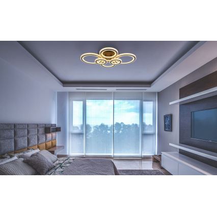 Globo - LED zatemnitvena stropna svetilka LED/60W/230V 2700-6000K 56x78 cm antracit + daljinski upravljalnik