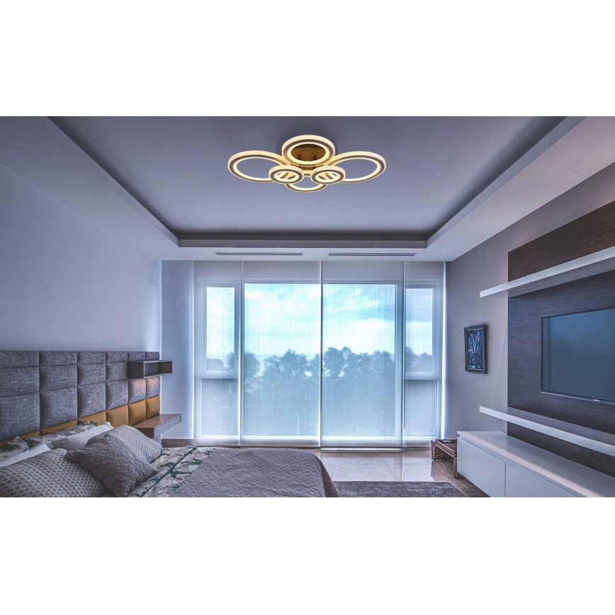 Globo - LED Zatemnitvena stropna svetilka LED/60W/230V 2700-6000K 56x78 cm antracit + Daljinski upravljalnik