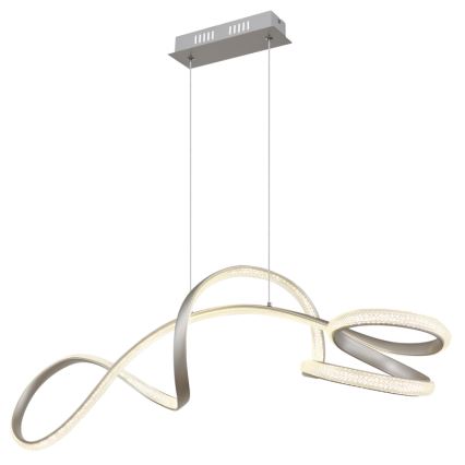Globo - LED Lestenec na vrvici LED/40W/230V mat krom